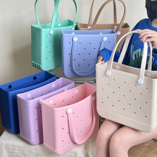 กระเป๋าชายหาด EVA แบบพกพากันน้ำ ความจุสูง การออกแบบรูระบายอา…