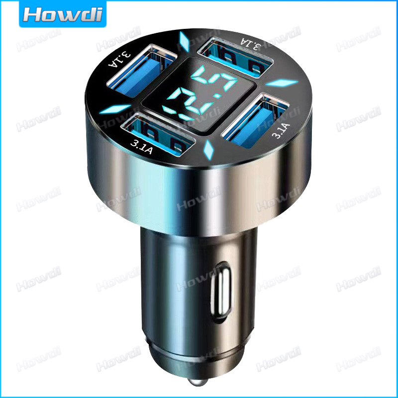 66w 4 พอร์ต USB Car Charger Fast Charging Quick Charge 3.0 PD Type C รถอะแดปเตอร์ชาร์จโทรศัพท์ในรถยนต์ - รูปที่ 7