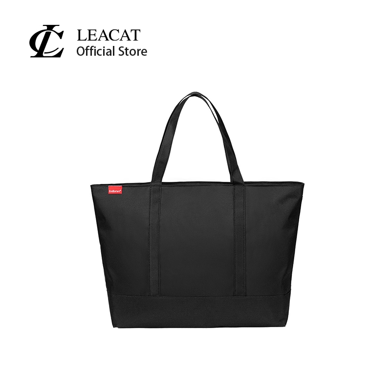 Leacat กระเป๋าสะพายไหล่ กระเป๋าถือ กระเป๋าช้อปปิ้ง ผ้าแคนวาส จุของได้เยอะ สไตล์เกาหลี สําหรับผู้ชาย