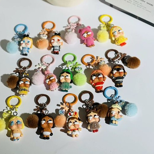 Crybaby Mini เครื่องประดับเม็ดน่ารักเดสก์ท็อปตกแต่งน่ารักการ์ตูน DIY พวงกุญแจ
