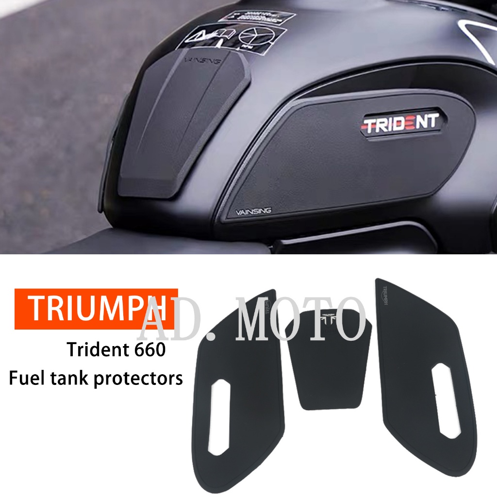 รถจักรยานยนต์การใช้ถัง Pad ด้านข้างน้ํามันเข่า Protector สติกเกอร์เข้ากันได้กับ Triumph trident 660 