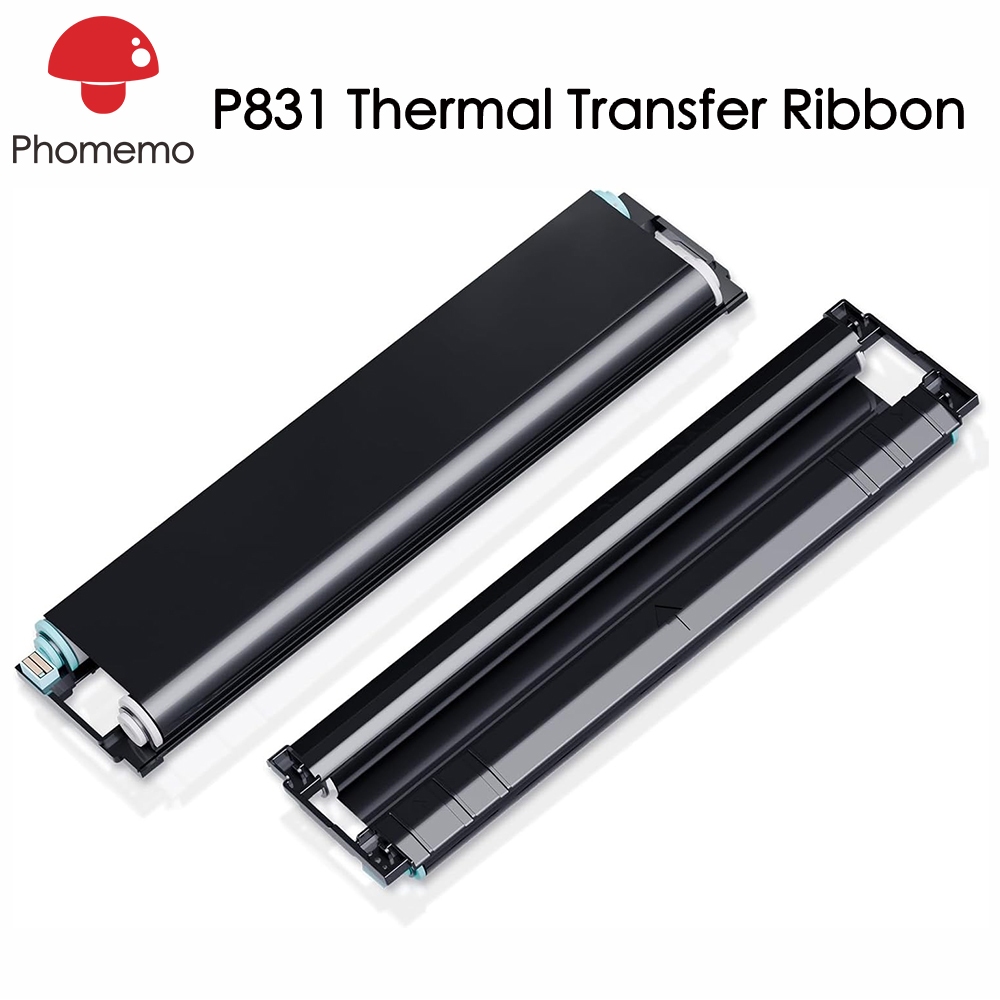 Phomemo ริบบอนถ่ายโอนความร้อน สำหรับเครื่องพิมพ์ P831, 2 ริบบอนต่อกล่อง
