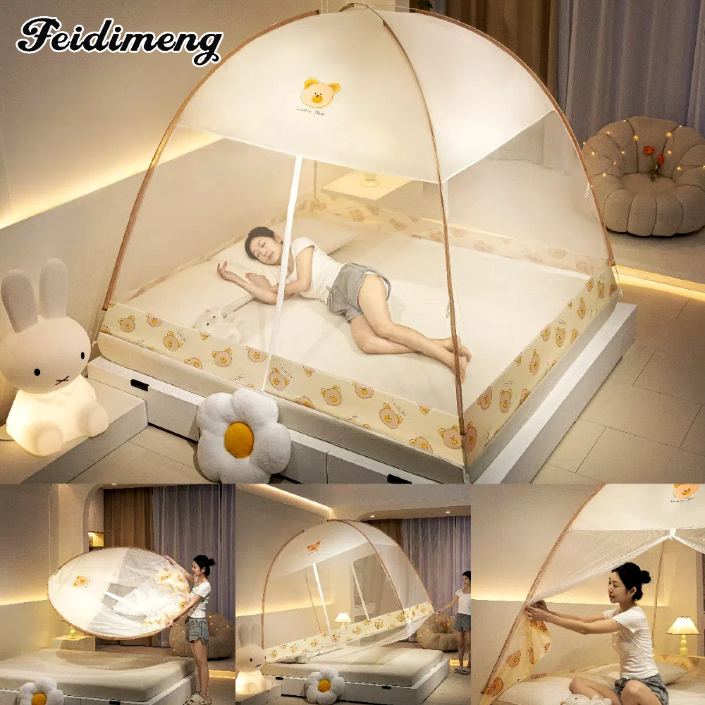 FDM พร้อมส่ง มุ้ง มุ้งกันยุง มุ้งเต็นท์ ติดตั้งง่าย กันแมลง ปกป้องความเป็นส่วนตัว 4/5/6/6.6 ฟุต