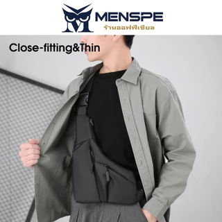 Menspe กระเป๋าคาดหน้าอก Ultra Thin Close Fitting Cross-body Bag CK Membrane Casual Bag กระเป๋าปืนสามเหลี่ยม