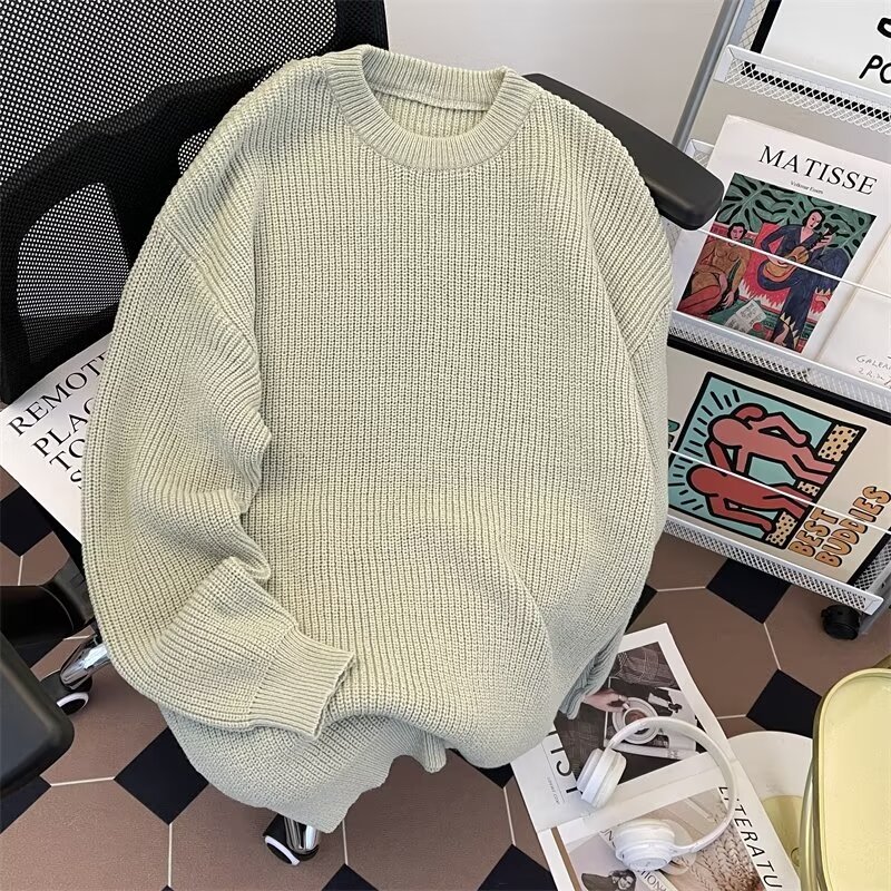 ฤดูใบไม้ร่วงฤดูหนาว Ruffian หล่อเสื้อกันหนาวผู้ชายสไตล์ขี้เกียจหนา Street สวมใส่เสื้อกันหนาวผู้ชาย R