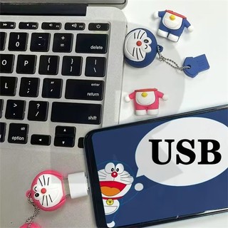 แฟลชไดรฟ์ซิลิโคนการ์ตูนโดราเอมอนน่ารัก 1GB 2GB 4GB 8GB 16GB 32GB 64GB 128GB 2TB แฟลชไดรฟ์ความเร็วสูงแบบกําหนดเอง