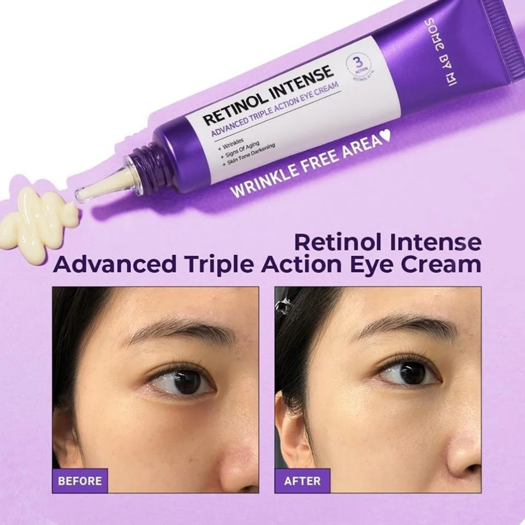 SOME BY MI Retinol Intense Advanced Triple Action Eye Cream 30ml อายครีม ครีมใต้ตา เรตินอล ไวท์เทนนิ่ง ลดริ้วรอย ใต้ตาดำ