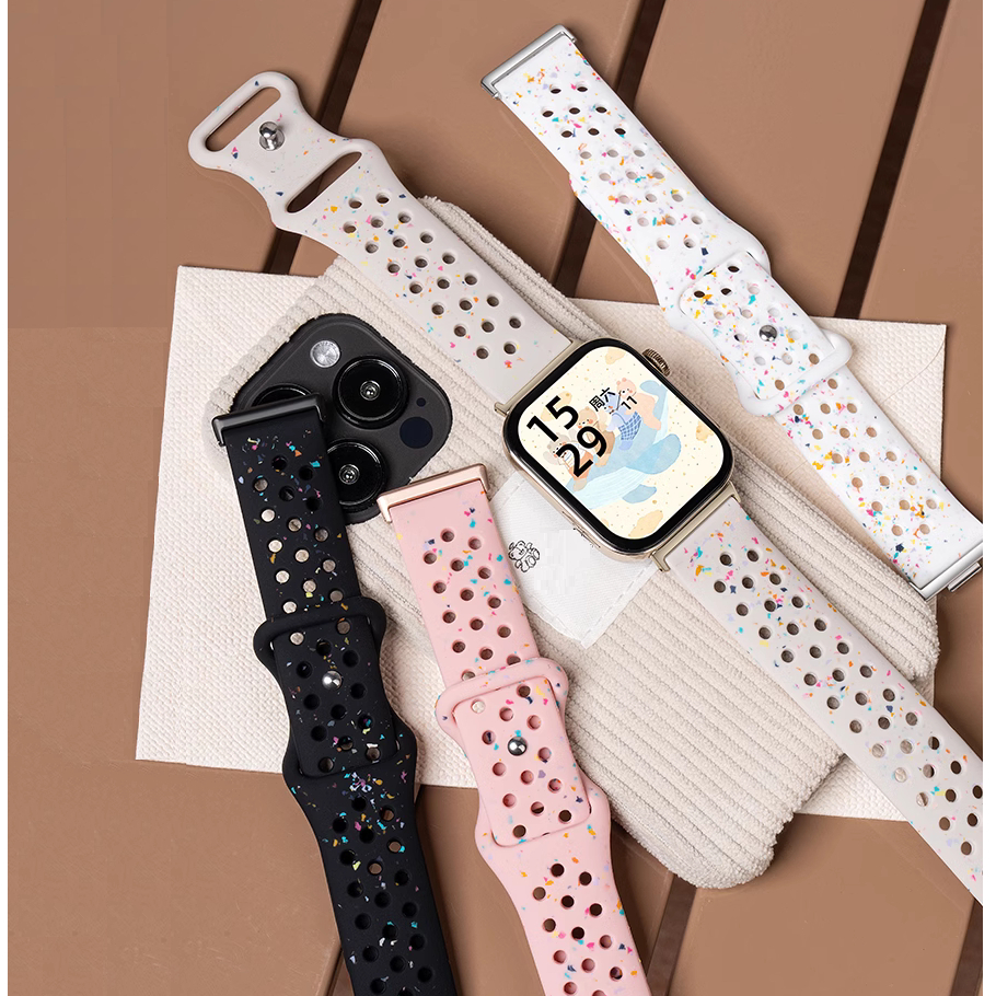 Coloured Scraps Silicone Strap For Huawei watch Fit 5 สาย Huawei watch Fit 5 Pro สายนาฬิกา Huawei watch fit 4 สาย Sports Soft สาย Huawei watch fit 3 Strap Belt สาย Huawei fit watch 4 pro Bracelet For Huawei watch fit สาย SmartWatch Huawei Fit 5 สาย Fit4 ราคา ถูกที่สุด ดีลบีเคเค แกลเลอรีภาพที่ 2