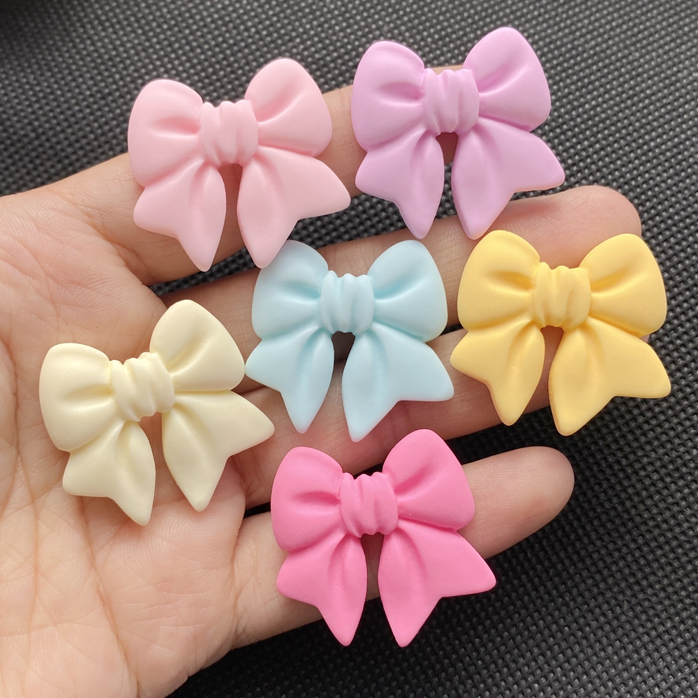 10ชิ้นผสมเรซิ่นกุทัณฑ์เสน่ห์,แบนที่มีสีสันทาสีการ์ตูนโบว์รูปแกะสลักสําหรับเครื่องประดับ ทําเอง ทํา,สมุดหัตถกรรมตกแต่ง