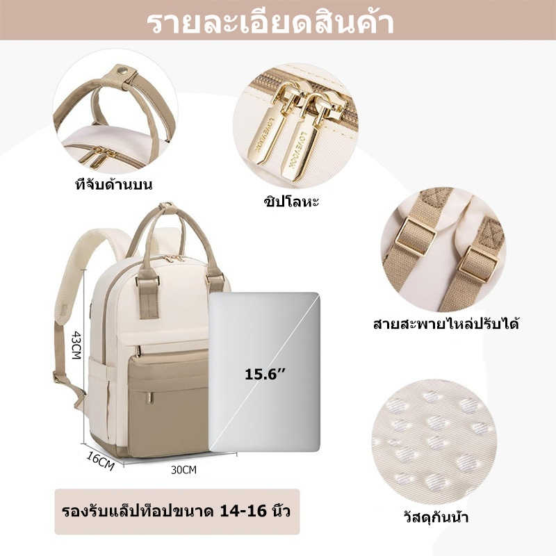 MYDT กระเป๋าเป้โน๊ตบุ๊คทนทานต่อการใช้งานเหมาะสำหรับทั้งชายและหญิงคลาสสิก Laptop bag กระเป๋าสำหรับกิจกรรมกลางแจ้งกระเป๋าใส่อุปกรณ์สำนักงานช่วงเปิดเทอม