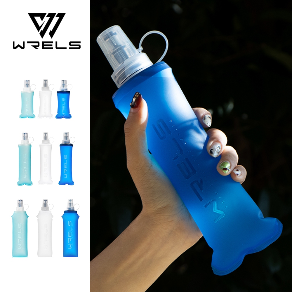 WRELS Running ขวดน้ําแบบนุ่ม TPU ปีนเขาเดินป่ากีฬากลางแจ้งให้ความชุ่มชื้น