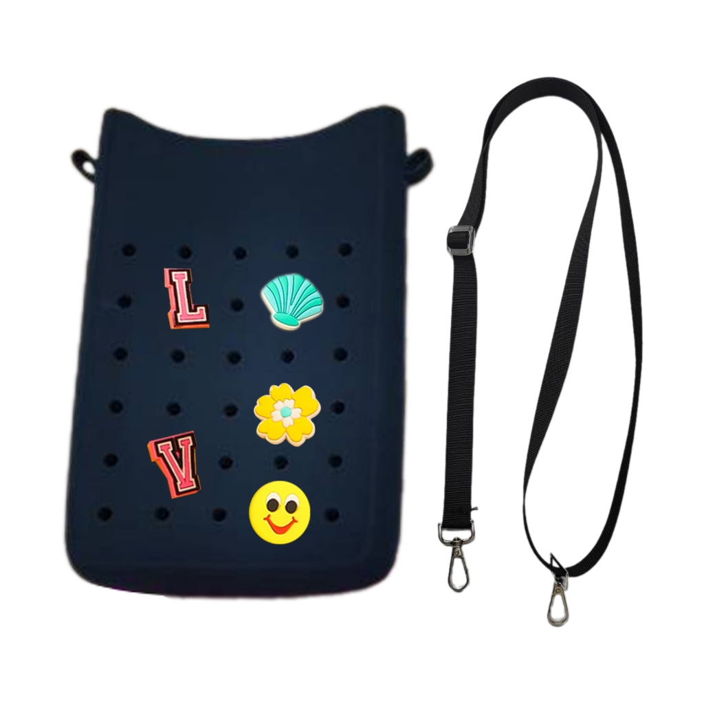 [หหวววลนดกญญ]BOGG BAG Dongdogซิลิโคนโทรศัพท์ผู้ถือกระเป๋าปรับสายสิ่งที่แนบมาตกแต่งปฏิบัติที่สง่างามหลุมกระเป๋าสําหรับการเดินทางกลางแจ