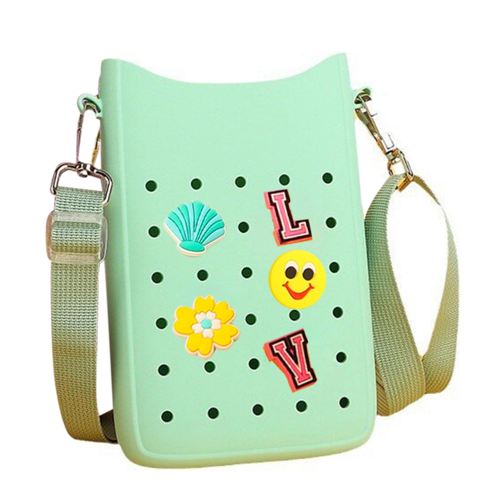 [หหวววลนดกญญ]BOGG BAG Dongdogซิลิโคนโทรศัพท์ผู้ถือกระเป๋าปรับสายสิ่งที่แนบมาตกแต่งปฏิบัติที่สง่างามหลุมกระเป๋าสําหรับการเดินทางกลางแจ