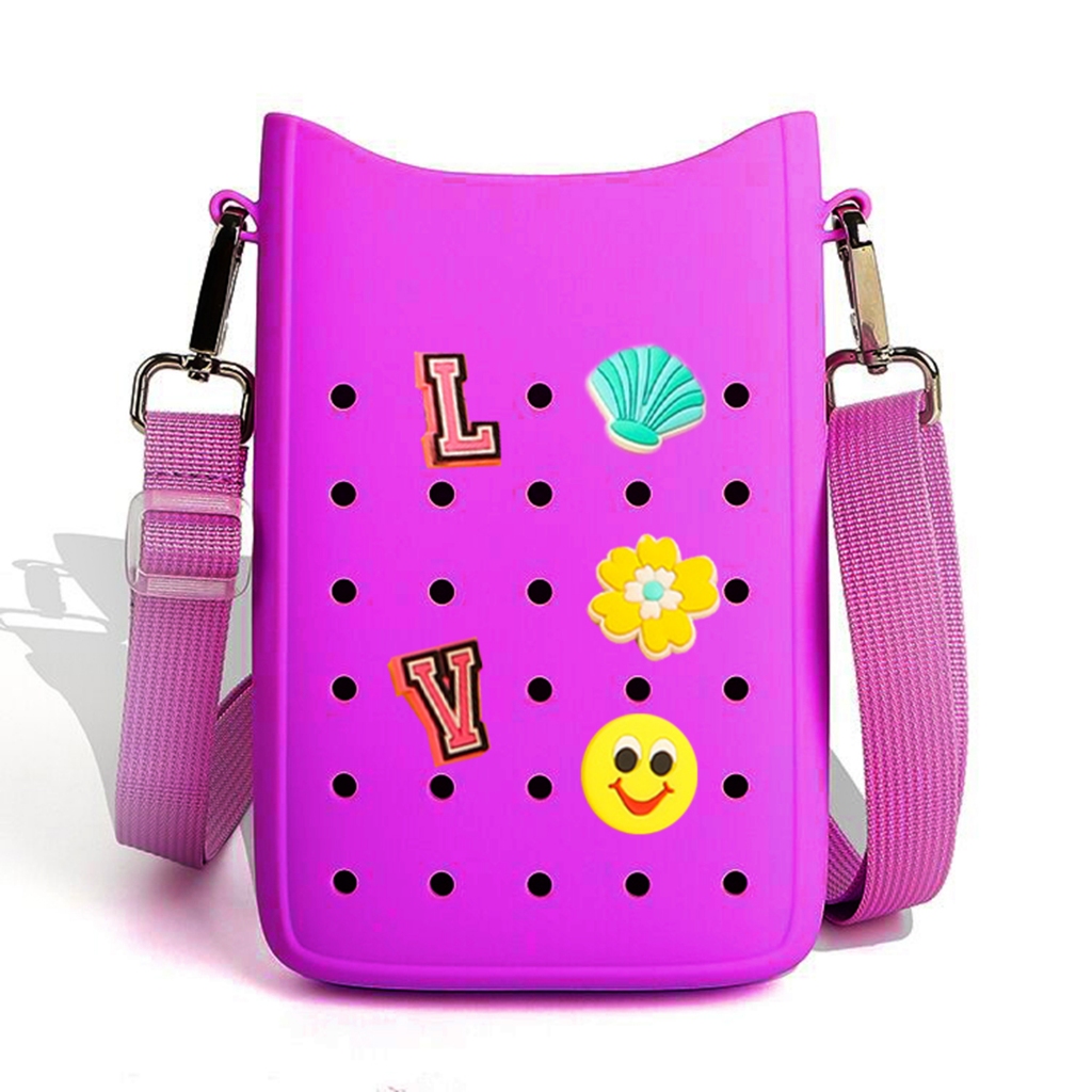 [หหวววลนดกญญ]BOGG BAG Dongdogซิลิโคนโทรศัพท์ผู้ถือกระเป๋าปรับสายสิ่งที่แนบมาตกแต่งปฏิบัติที่สง่างามหลุมกระเป๋าสําหรับการเดินทางกลางแจ