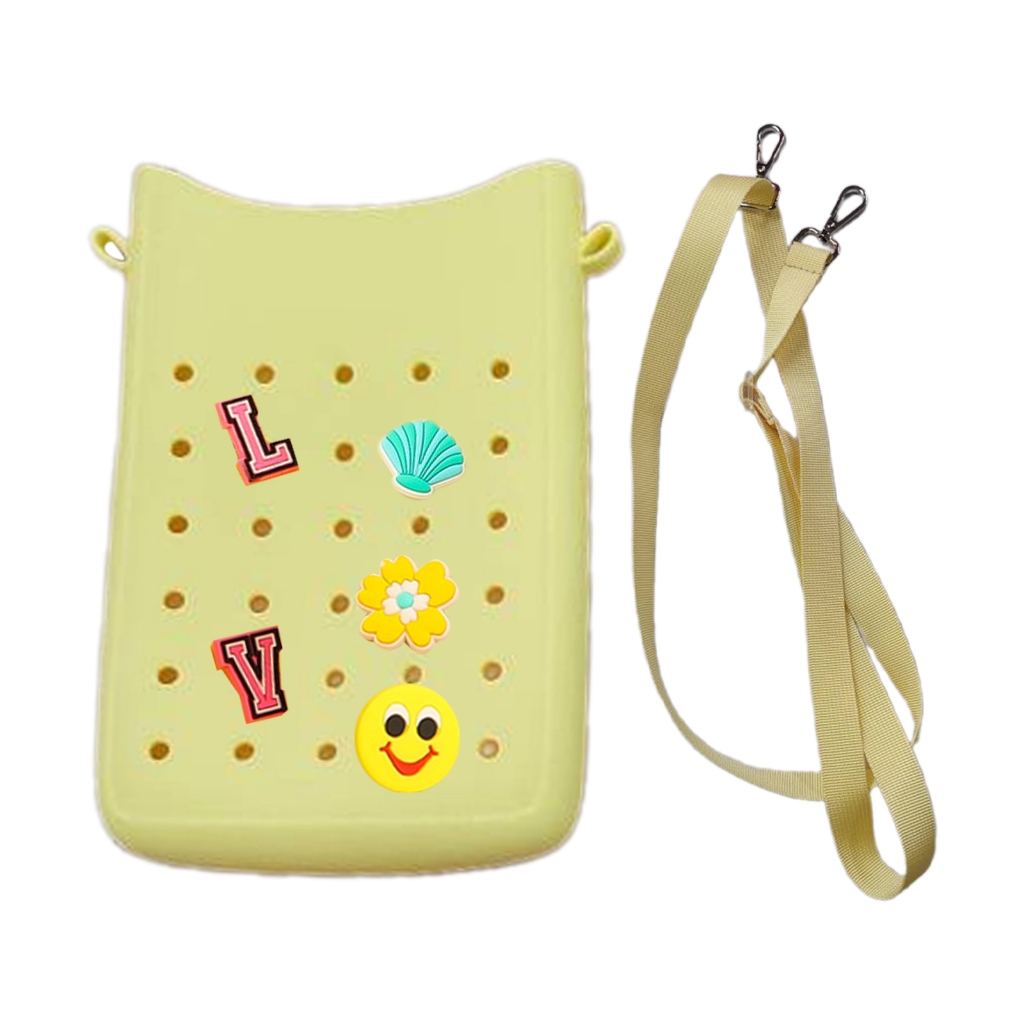 [หหวววลนดกญญ]BOGG BAG Dongdogซิลิโคนโทรศัพท์ผู้ถือกระเป๋าปรับสายสิ่งที่แนบมาตกแต่งปฏิบัติที่สง่างามหลุมกระเป๋าสําหรับการเดินทางกลางแจ