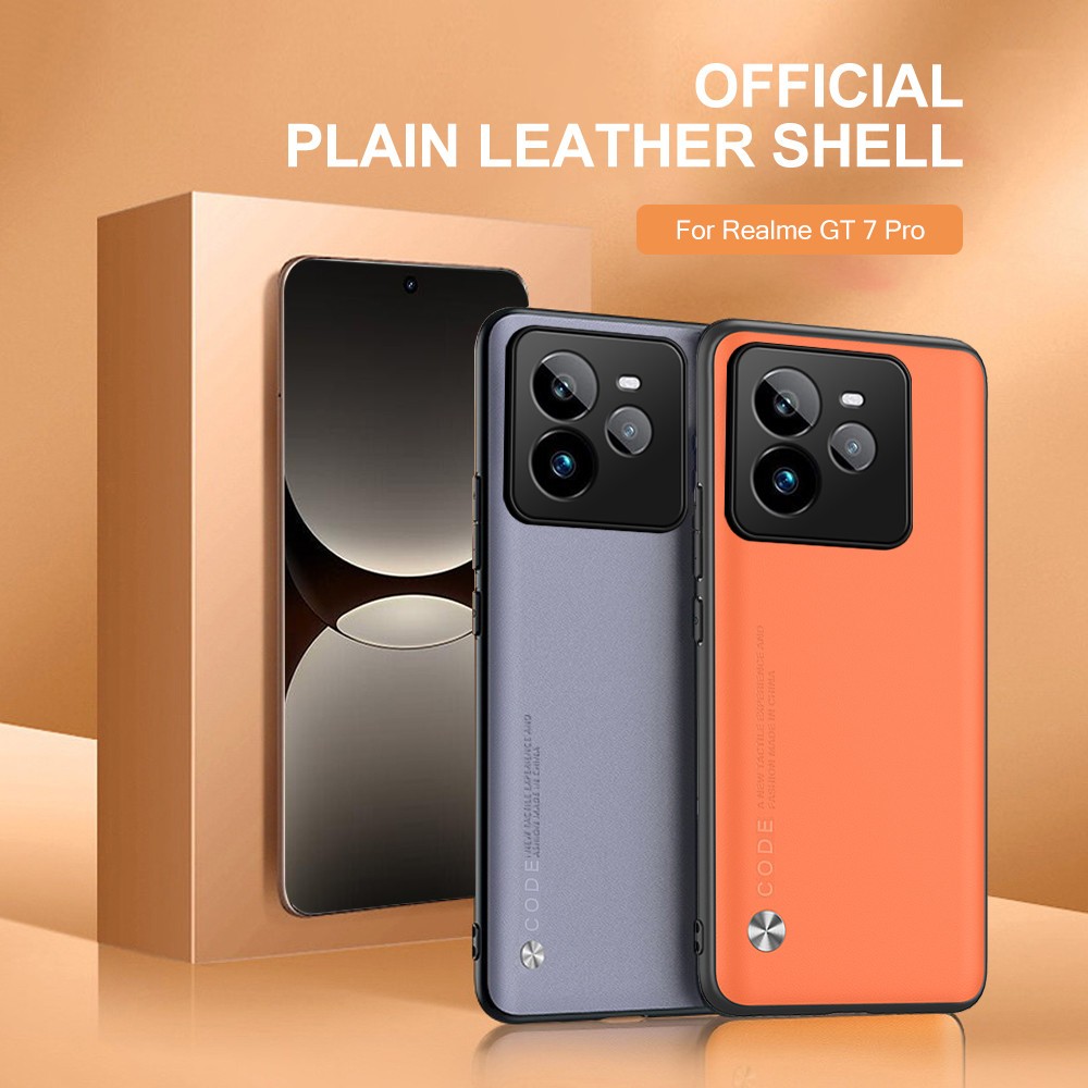 สําหรับRealme GT 7 ProธรรมดาPUหนังป้องกันกรณีRealme GT 7 GT 7T Realme GT7 7Pro GT7Proกรอบนุ่มกันกระแ