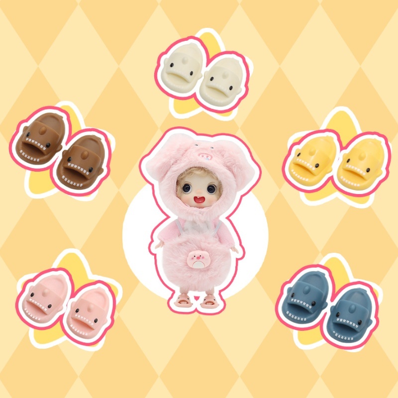 รองเท ้ าตุ ๊ กตาเหมาะสําหรับ 1/12 นิ ้ วรองเท ้ าแตะตุ ๊ กตา BO11/BJD/YMY ตุ ๊ กตาฉลามรองเท ้ าแตะวัสดุ TPR