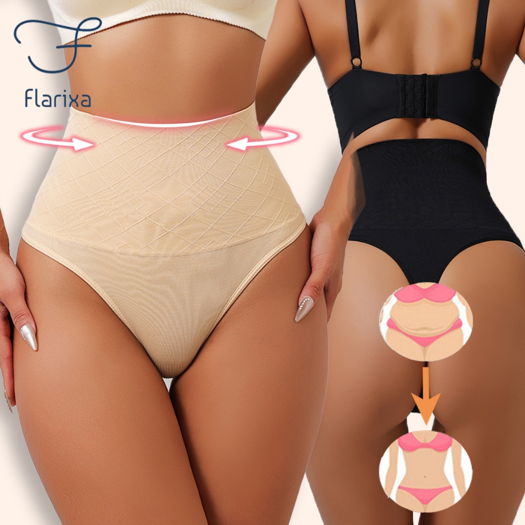 Flarixa เอวสูง ผู้หญิงไม่มีรอยต่อและ Traceless Thongs กางเกงชั้นในพิมพ์ลายเซ็กซี่นุ่มสบาย