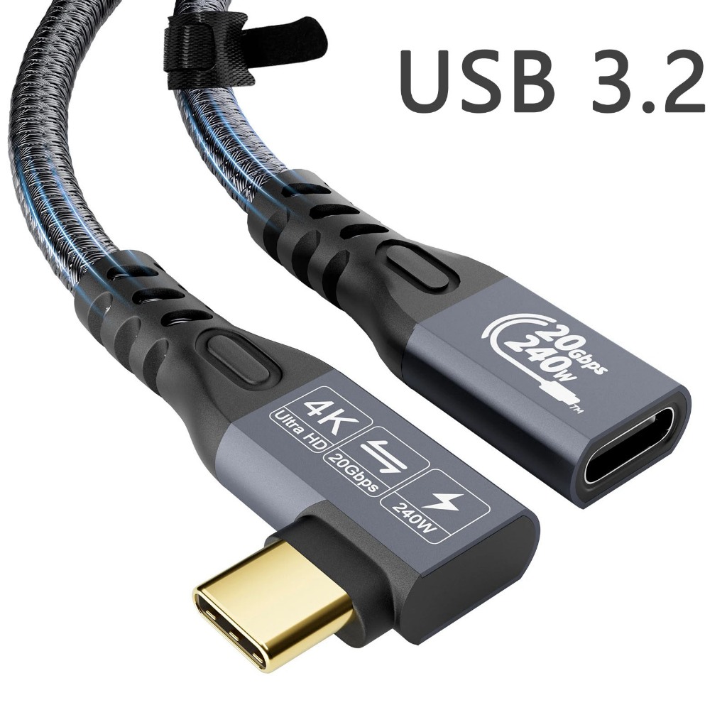 0.2m 0.5m 1m 2m USB Cสายต่อ 20Gbps 240W USB 3.2 Gen2 Thunderbolt 3 สายUSB C 4K Vidio Type C 5A 240W 