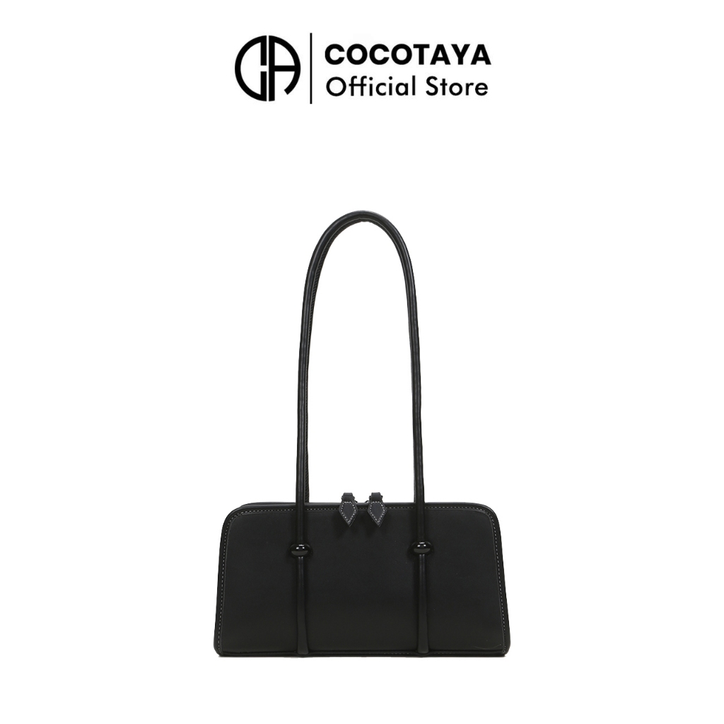 (COCOTAYA) Arria Bag กระเป๋ารักแร้หนัง PU สีเดียวแฟชั่นใหม่กระเป๋าสะพายไหล่