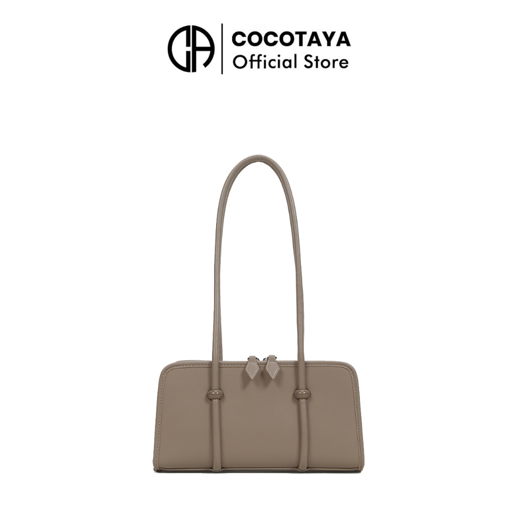 (COCOTAYA) Arria Bag กระเป๋ารักแร้หนัง PU สีเดียวแฟชั่นใหม่กระเป๋าสะพายไหล่