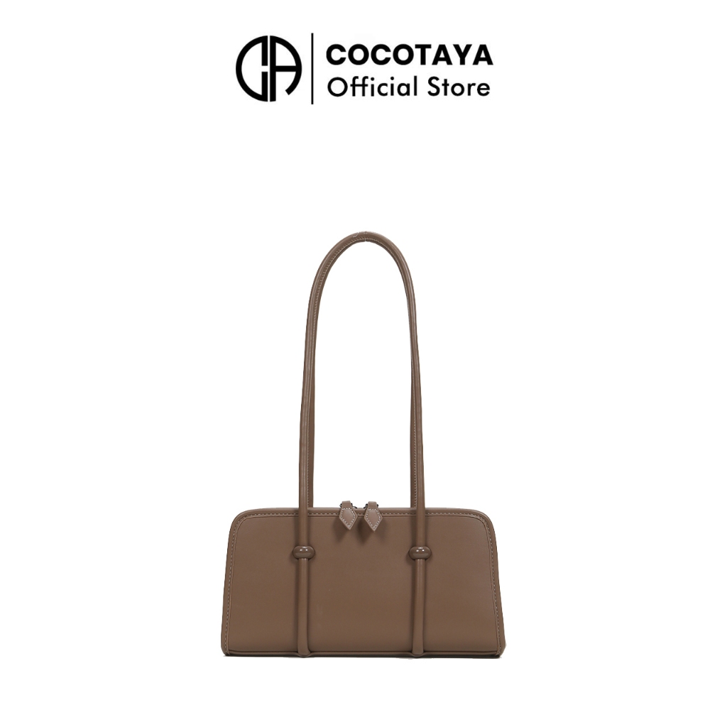 (COCOTAYA) Arria Bag กระเป๋ารักแร้หนัง PU สีเดียวแฟชั่นใหม่กระเป๋าสะพายไหล่