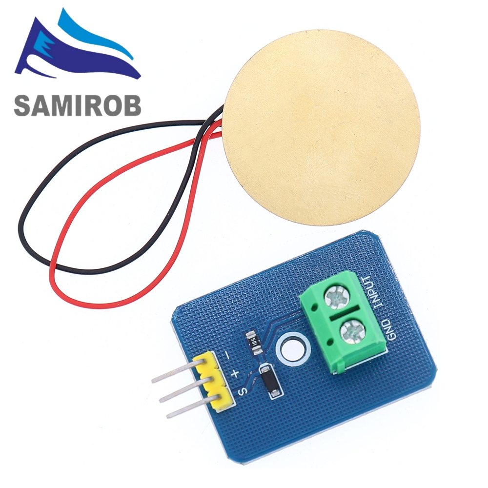 กลองจําลอง Piezoelectric Sensor Analog เซรามิคเซ ็ นเซอร ์ การสั ่ นสะเทือนโมดูล Piezoelectricity สําหรับ Arduino DIY KIT