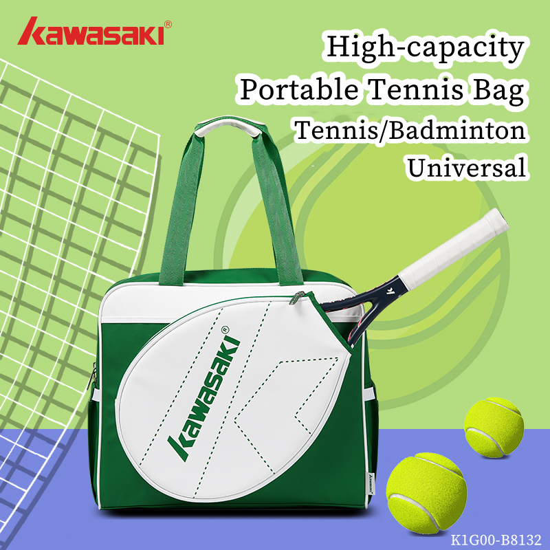 KAWASAKI กระเป๋าเทนนิสคาวาซากิแบดมินตัน Racquet กระเป๋า K1G00-B8132 กระเป๋าถือไหล่เดี่ยว Leisure Commuter Minimalist
