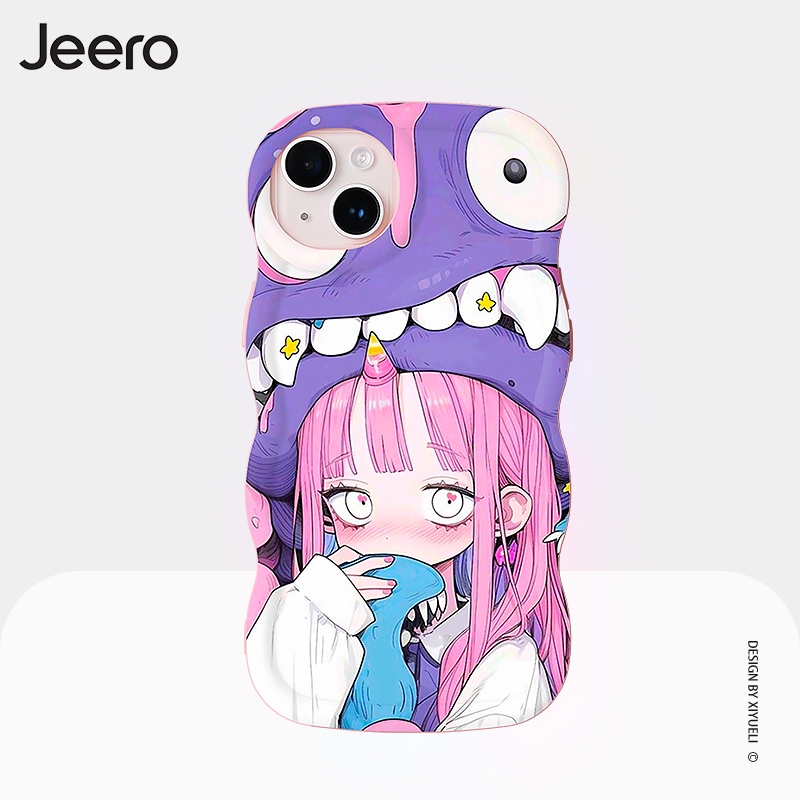 Jeero เคสไอโฟน เคสซิลิโคนนุ่มกันกระแทกการ์ตูนน่ารักตลก เคสโทรศัพท์ for iPhone 16 15 14 13 12 11 Pro 