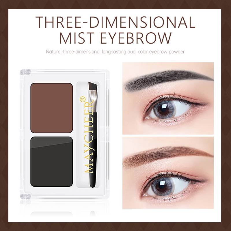 PY.thNatural สามมิติกันน้ํา กันเหงื่อ Lasting Two-color Eyebrow Powder-PY