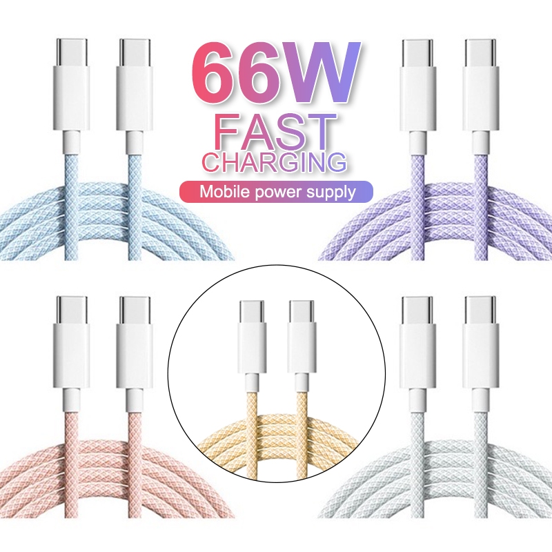 คุณได้รับ ของขวัญ 1 ชิ้น，สายซิลิโคนสำหรับมัดรวมสายชาร์จ，66W PD สายชาร์จแบบถักสี หัวชาร์จแบบสากล 35W รองรับการรับประกันแบบเต็มรูปแบบ 1 ปี【รองรับ 5～16 Pro Max / Pad】