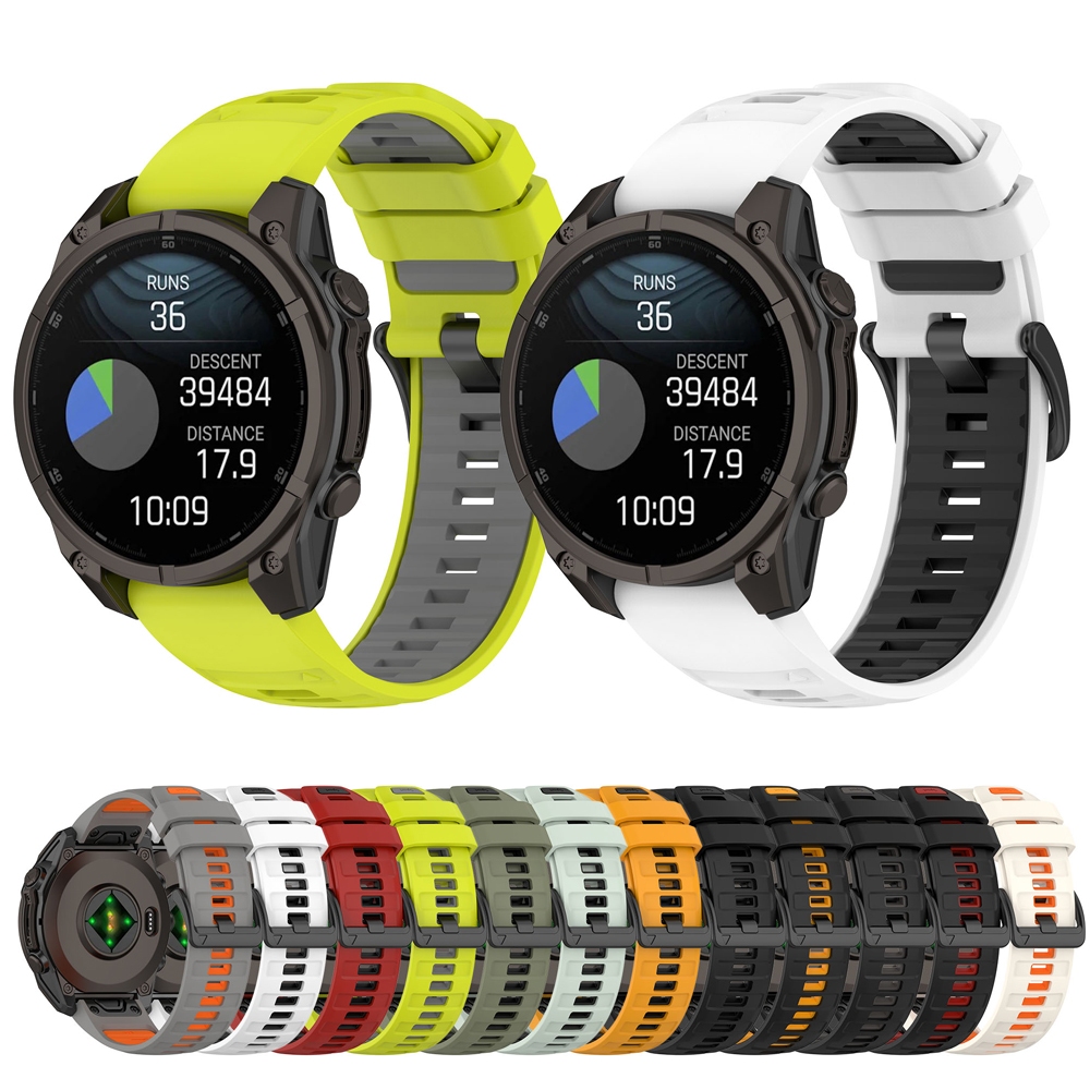 ใหม่สายรัดซิลิโคนอ่อนนุ่ม 26mm 22mm 20mm สร้อยข้อมือสําหรับ Garmin Fenix 9 8 51mm 47mm 43mm/ 7X / 6 / 6S / 5X Plus / 5S plus/ Fenix3 hr / Forerunner 970 935 945 955 965 965