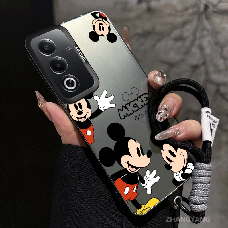 เคสสําหรับ OPPO A3 Pro 5G ซิลิโคนวัสดุเคลือบ TPU เคสโทรศัพท์ป้องกันการตกความงามการ์ตูนน่ารักรูปแบบ TPU soft case พร้อมเชือกแขวน ราคา ถูกที่สุด ดีลบีเคเค แกลเลอรีภาพที่ 2
