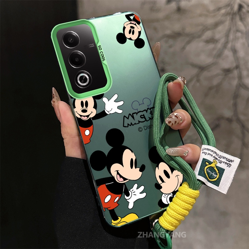 เคสสําหรับ OPPO A3 Pro 5G ซิลิโคนวัสดุเคลือบ TPU เคสโทรศัพท์ป้องกันการตกความงามการ์ตูนน่ารักรูปแบบ TPU soft case พร้อมเชือกแขวน ราคา ถูกที่สุด ดีลบีเคเค แกลเลอรีภาพที่ 3