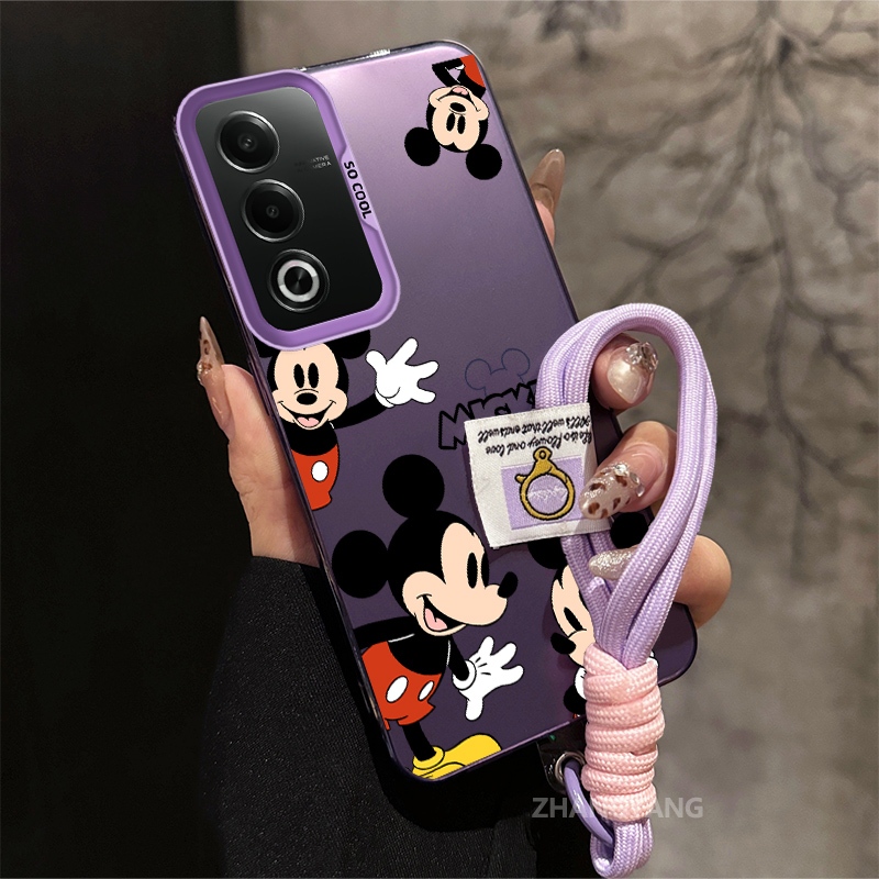 เคสสําหรับ OPPO A3 Pro 5G ซิลิโคนวัสดุเคลือบ TPU เคสโทรศัพท์ป้องกันการตกความงามการ์ตูนน่ารักรูปแบบ TPU soft case พร้อมเชือกแขวน ราคา ถูกที่สุด ดีลบีเคเค แกลเลอรีภาพที่ 4