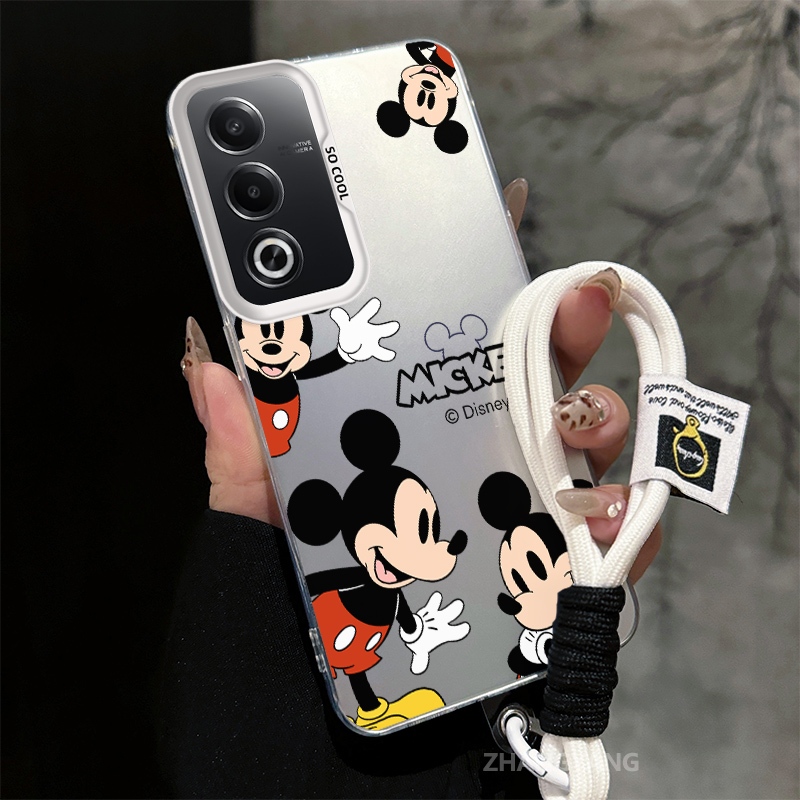 เคสสําหรับ OPPO A3 Pro 5G ซิลิโคนวัสดุเคลือบ TPU เคสโทรศัพท์ป้องกันการตกความงามการ์ตูนน่ารักรูปแบบ TPU soft case พร้อมเชือกแขวน ราคา ถูกที่สุด ดีลบีเคเค แกลเลอรีภาพที่ 5