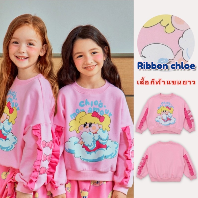 เสื้อสเวตเตอร์บุขนเด็กสไตล์เกาหลีเสื้อยืดสาวหวานอบอุ่น