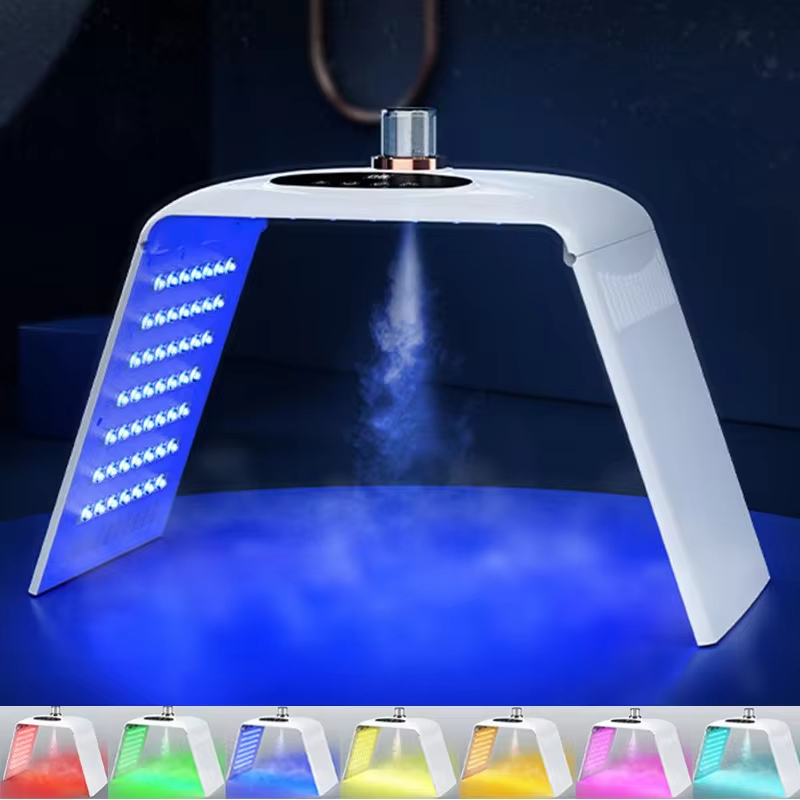 ใหม่หน้ากาก นํา แบบพับได้7สี PDT เย็นนาโนสเปรย์เสริมน้ําสเปกโตรมิเตอร์เครื่องมือความงามพอกหน้าเครื่องร้านใช้ในบ้าน