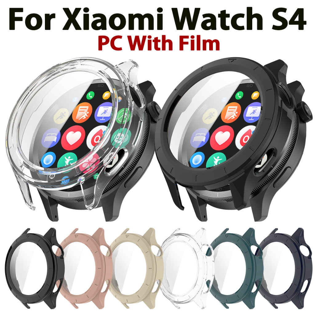 สําหรับ Xiaomi Watch S4 PC Hard Case ฟิล์มกระจกนิรภัยแบบเต็มหน้าจอป้องกัน Mi Watch S4 กรอบกันชน Shel
