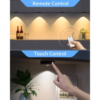 Sprise Touch RGB Light พร้อมหลอดไฟ LED แบบชาร์จไฟได้ระยะไกลหรี่แสงได้ตู้ตู้เสื้อผ้าไร้สาย 1200mAh (3 แพ็ค)