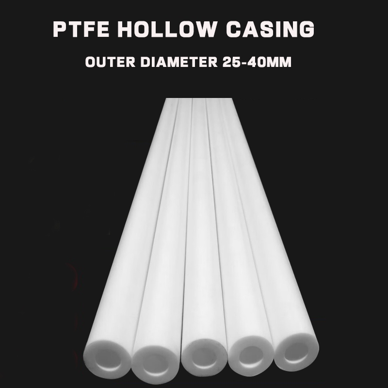 Ptfe Hollow Rod เส้นผ่านศูนย์กลางภายนอก 25-40 มม. ท่อแข็งโพลีเอทิลีนพลาสติก King ปลอกท่อเทฟลอนทนอุณหภูมิสูง