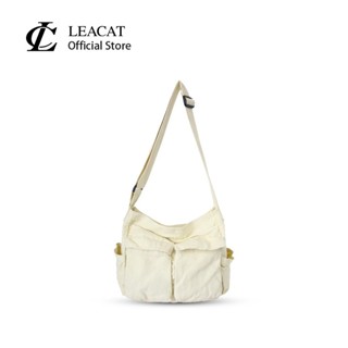 Leacat กระเป๋าสะพายไหล่ลําลอง ผ้าแคนวาส มีหลายช่อง เหมาะกับก…