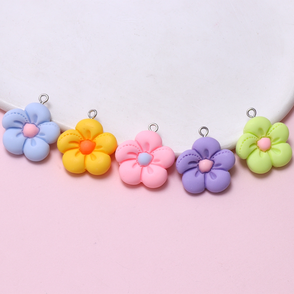 4ชิ้นดอกไม้เรซิ่นจี้เสน่ห์ ทําเอง นักเรียนของขวัญเด็ก น่ารัก โทรศัพท์พวงกุญแจสําหรับเครื่องประดับทํา