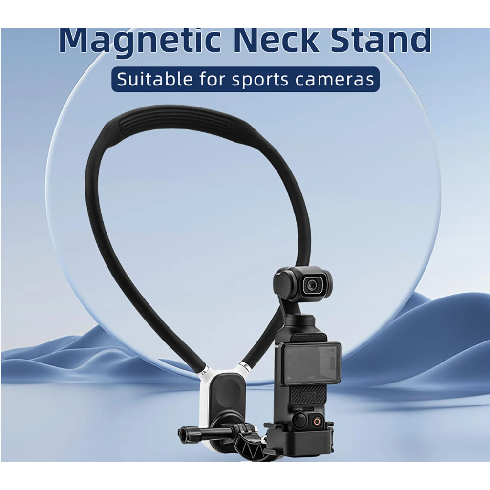 Magnetic Neck Mount สําหรับ DJI OSMO Pocket 3/Pocket 2 Creator Combo, Chest Mount POV/Vlog Video Selfie Stand Hand Free Neck Holder สําหรับ GoPro Hero 13/12/11/10/9, อุปกรณ์เสริมกล้อง