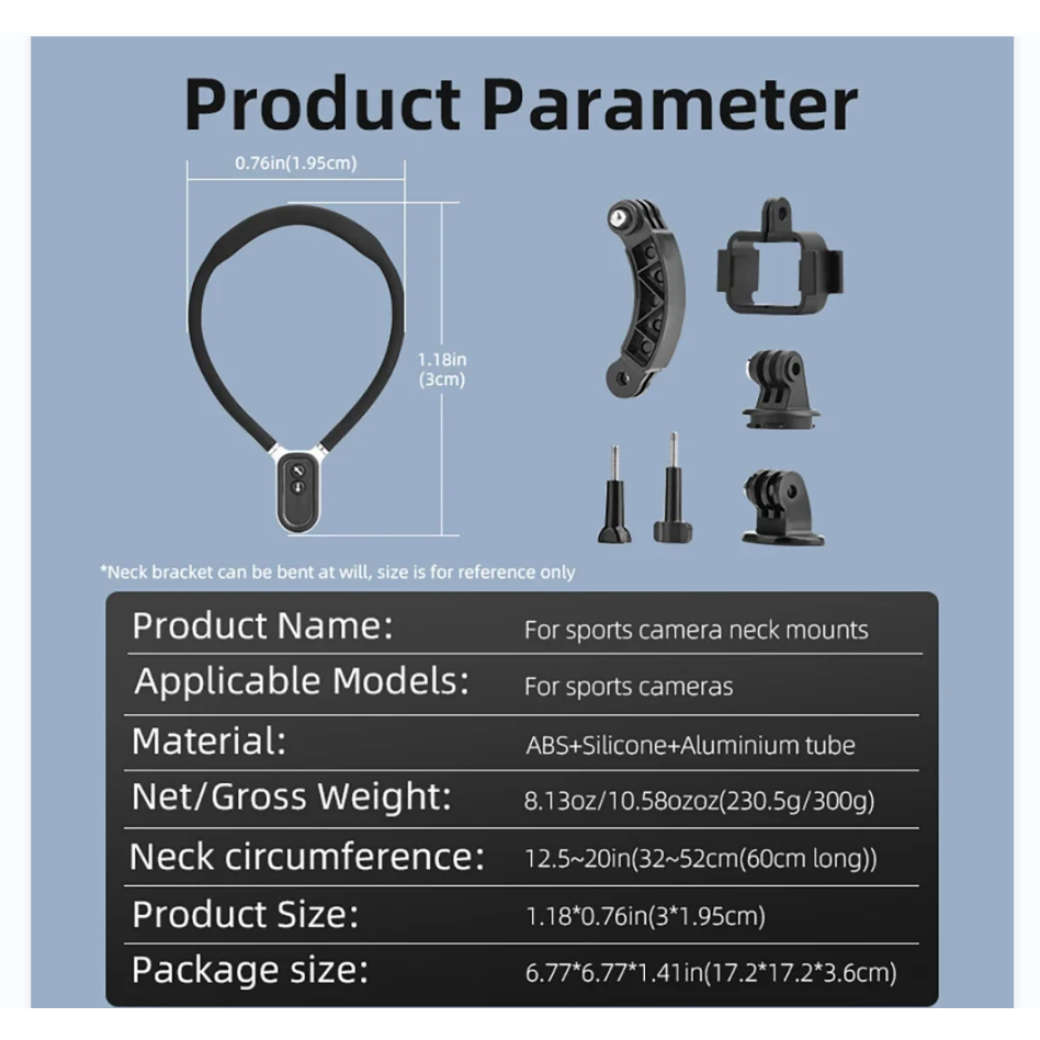 Magnetic Neck Mount สําหรับ DJI OSMO Pocket 3/Pocket 2 Creator Combo, Chest Mount POV/Vlog Video Selfie Stand Hand Free Neck Holder สําหรับ GoPro Hero 13/12/11/10/9, อุปกรณ์เสริมกล้อง