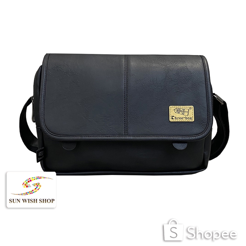 Sunwish -Threebox - No.3438 กระเป๋าสะพายไหล่ลําลอง ขนาดใหญ่ แฟชั่นเกาหลี สําหรับผู้ชาย นักเรียน
