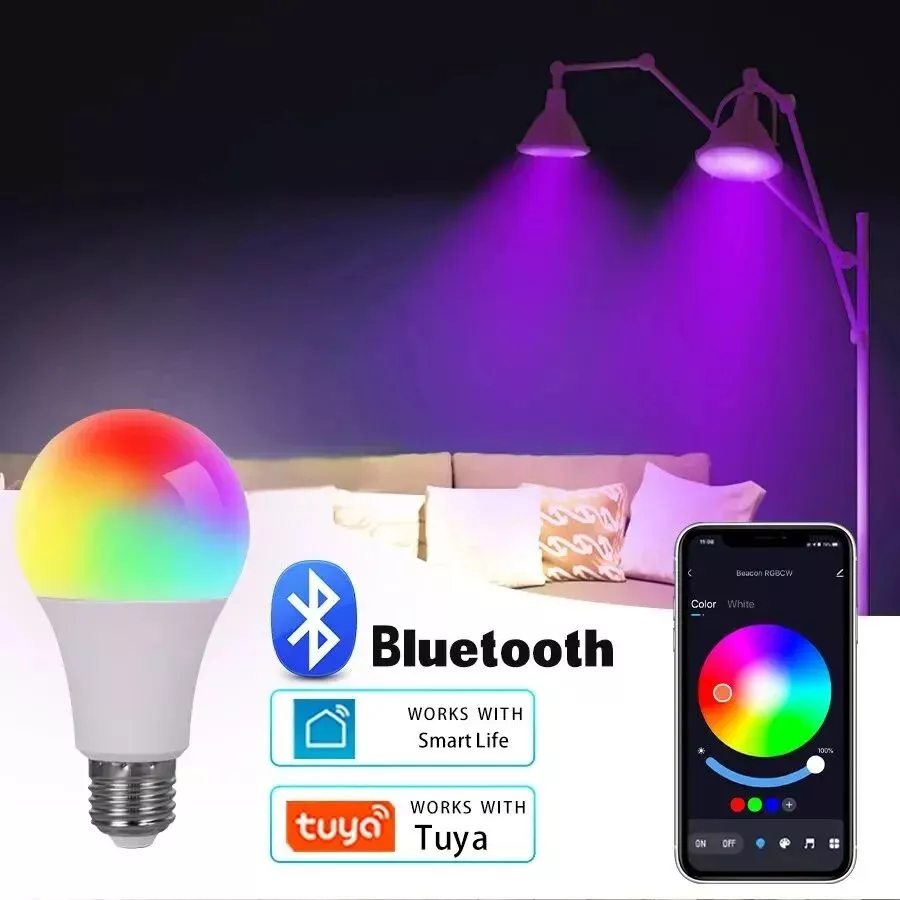 Nestmotion Lamptan Tuya Smartlife Smart LED Bulb E27 RGB Wi-Fi Wifi / Blutooth bulb หลอดไฟอัจฉริยะ ห