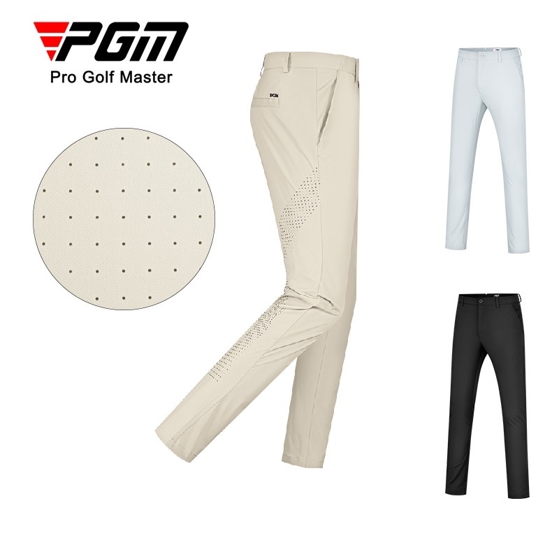 PGM golf กางเกงขายาวทรงตรงสําหรับผู้ชายเอวกลางระบายอากาศโดยกอล์ฟผ้าอเนกประสงค์พิเศษ
