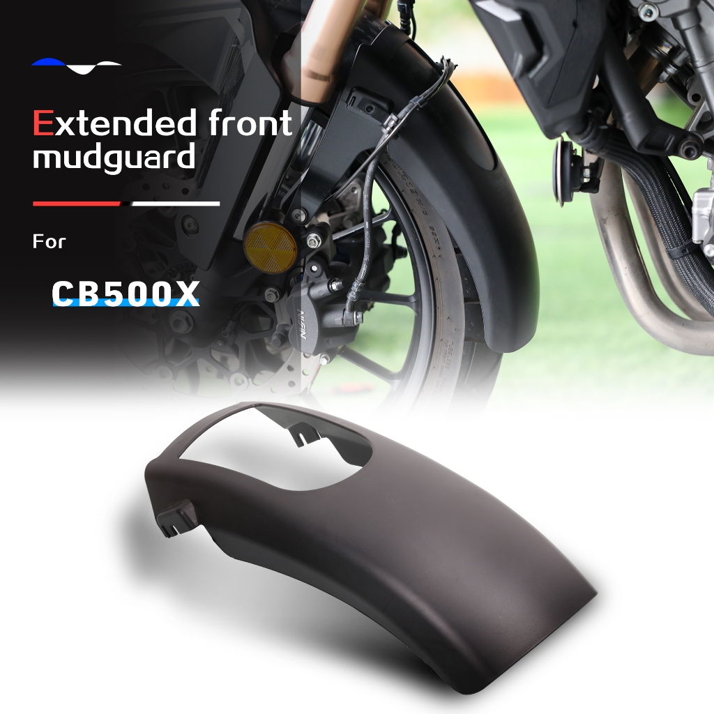 รถจักรยานยนต์ CB500X อุปกรณ์เสริมสําหรับ Honda CB500X 2022 2023 2024 Mudguard Extension Splash ด้านหน้า Fender Hugger Wing Extender