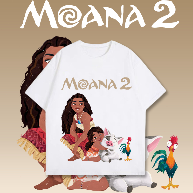 2024 ใหม่ เสื้อ หนัง Moana 2 ผ้าCotton T-Shirt ใส่ได้ ทั้ง ชาย ใส่สบาย ไม่หด ไม่ย้ #04